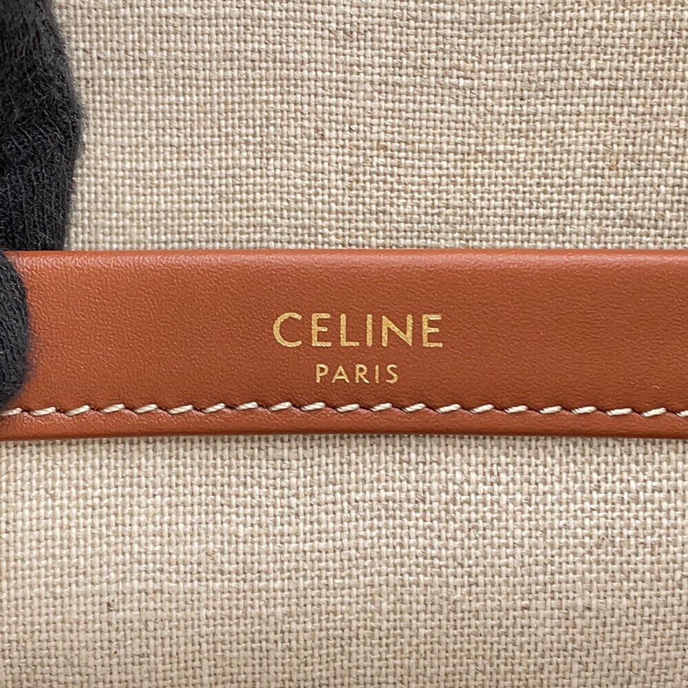 Celine Cabas Thais Tote Bag White Black - Picture 11 of 12
